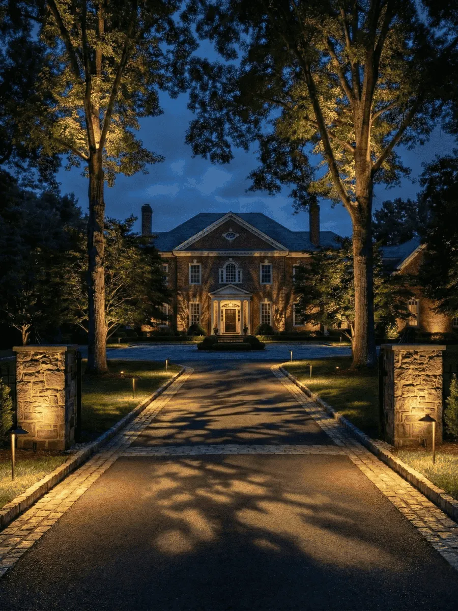 Security perimeter lighting for estates in Oakton